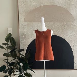 Knitted rust brown Madewell vest